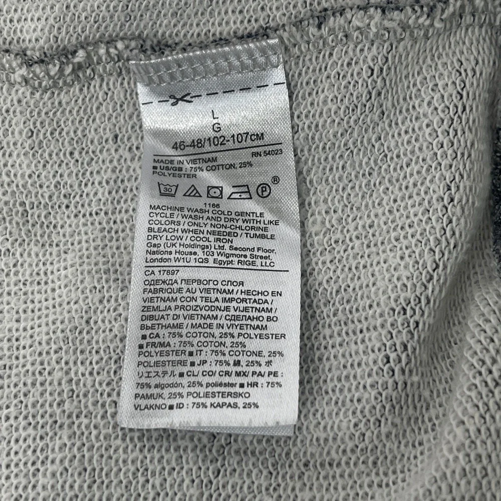 Banana Republic Men's L Gray Heathered Crew Neck Long Sleeve Sweatshirt‎